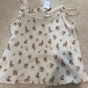 Buckle Floral Cream Blouse